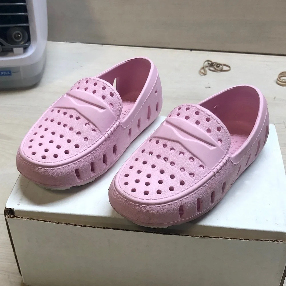 Kids Pink Water Shoe Loafers - Easy Slip-On #1562